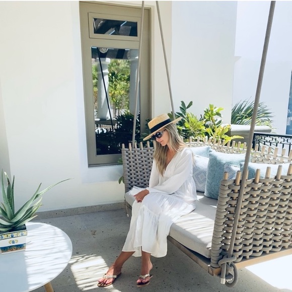 Billabong x Salty Blonde White Maxi Coverup Dress - Picture 5 of 11